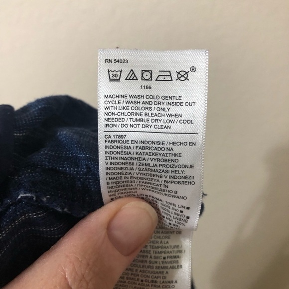 Athleta Cabo Linen Textured 4" Shorts in Blue - Size 2 - Picture 7 of 7